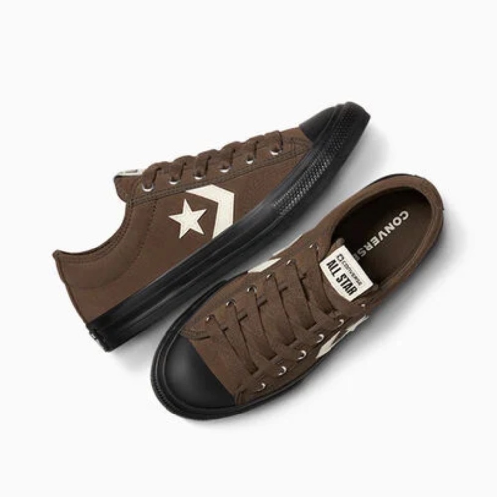 🆕 Converse Star Player 76 Suede Brown and Black Sneakers Big Kids Size 4.5